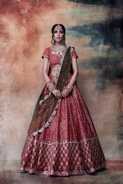Deep Rust Bridal Lehenga Set