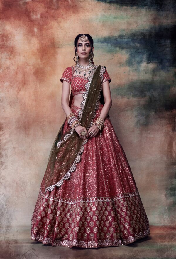Deep Rust Bridal Lehenga Set