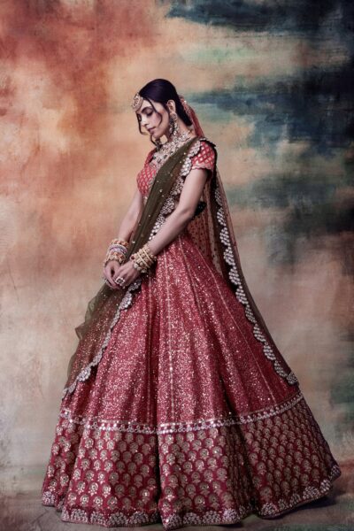 Deep Rust Bridal Lehenga Set