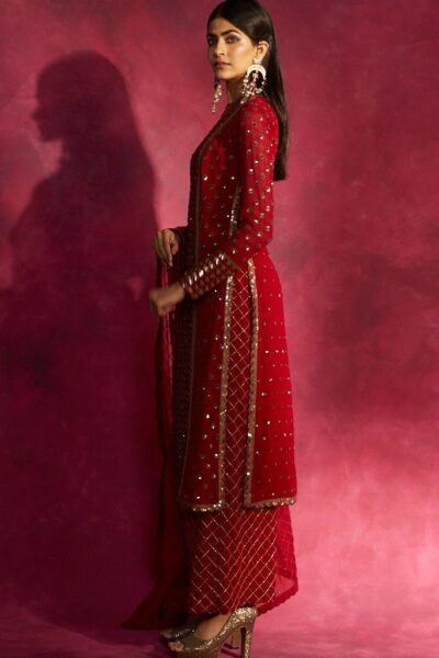 Deep Red Kurta Set