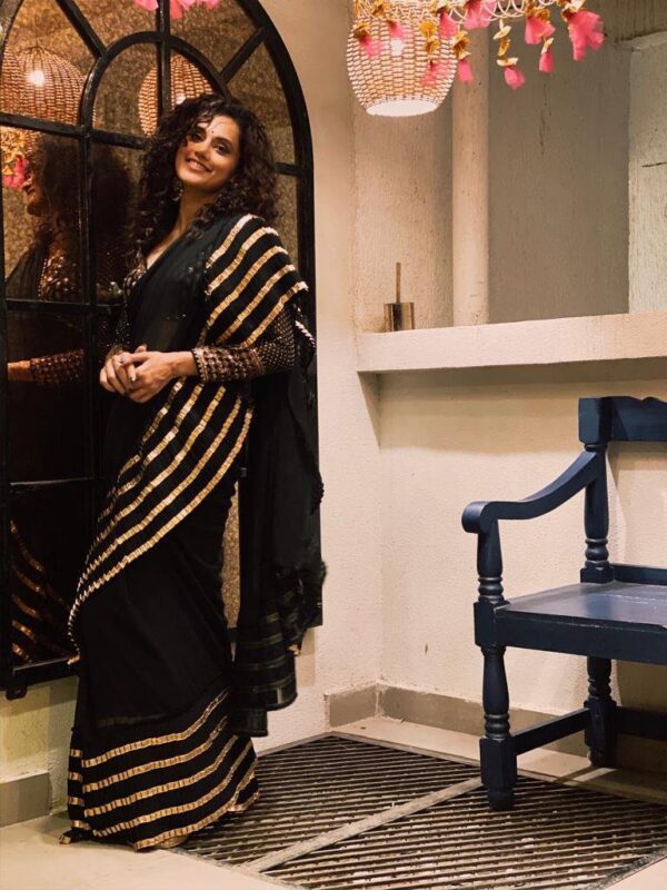 Black Ruffle Saree