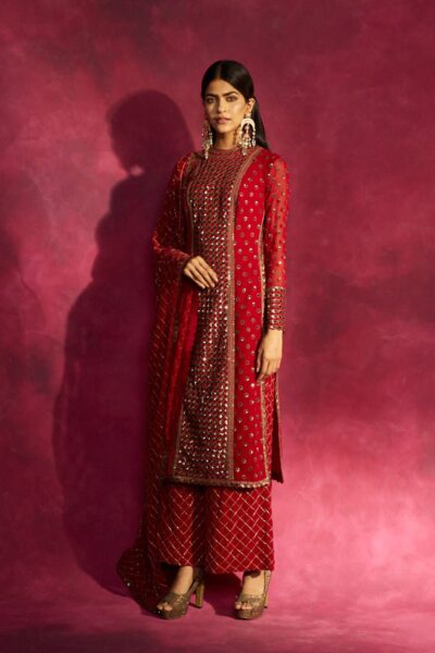 Deep Red Kurta Set