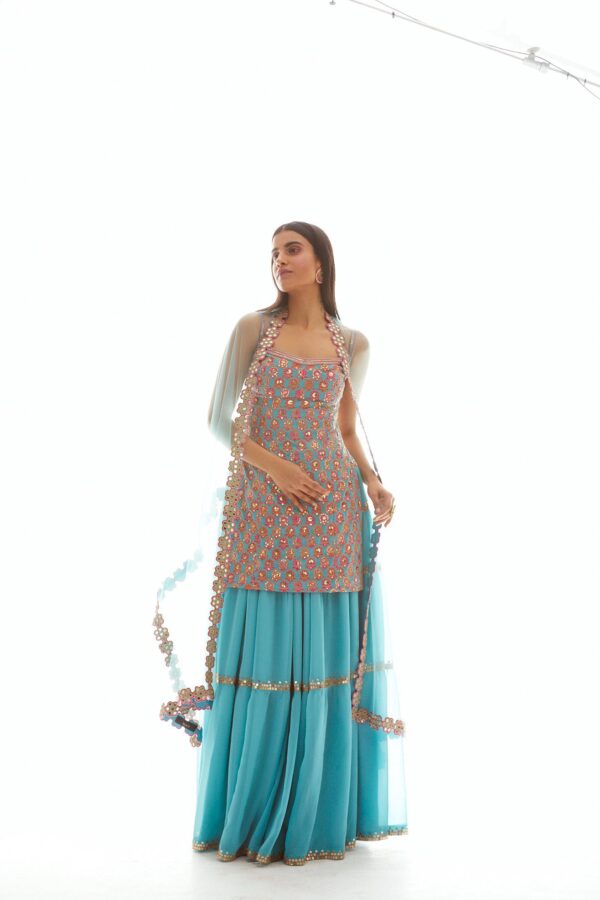 Mughal Boota Kurta Sharara set