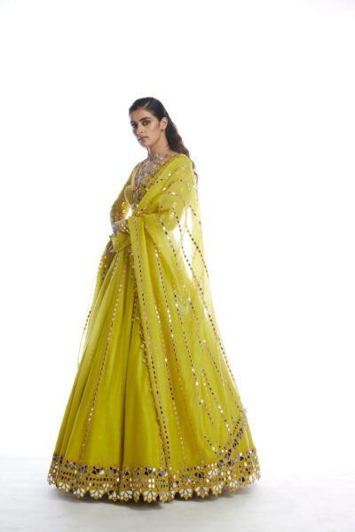 Moss Green Lehenga  Set