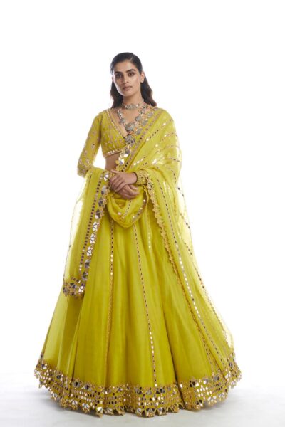 Moss Green Lehenga  Set