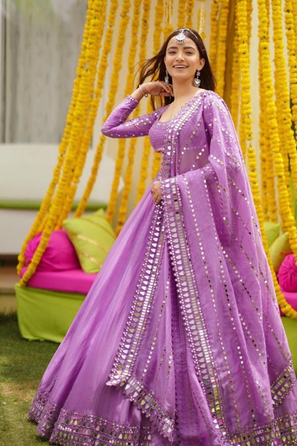 RUKSHAR DHILLON IN Catnip Purple Lehenga Set