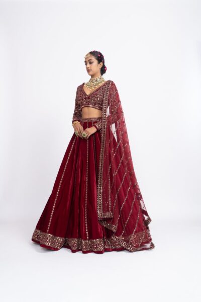 Mahroon Lehenga Set