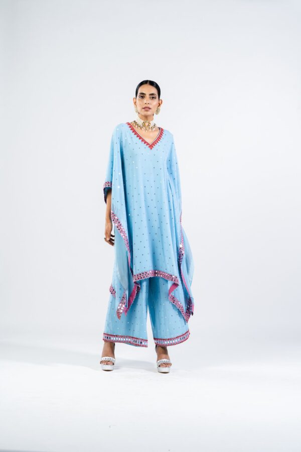Ice Blue Kaftan Set