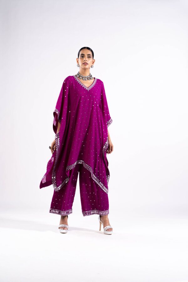 Pop Wine Kaftan Set