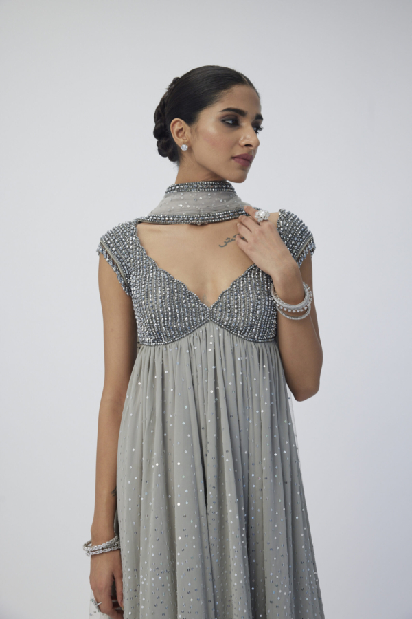 Crystal Grey Kurta Set