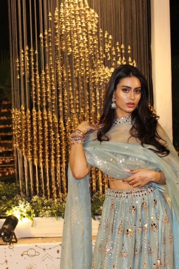 NYSA DEVGAN In Powder Blue Sequins Lehenga Set