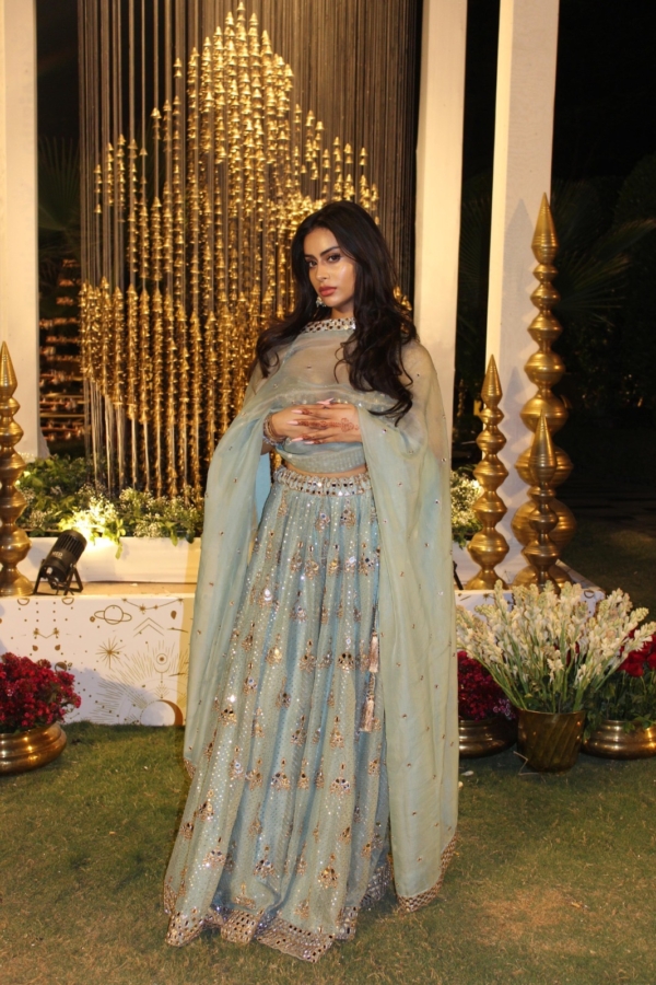 NYSA DEVGAN In Powder Blue Sequins Lehenga Set