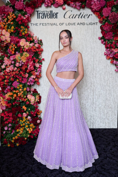Lilac Jhoomar One Shoulder Lehenga Set (CAT ROBERTS)