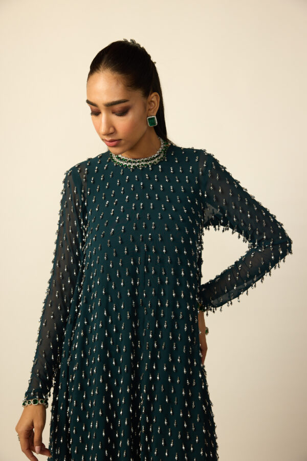 Dark Teal Drop Kurta Set