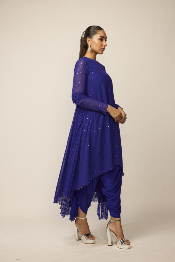 Cocktail Blue Dhoti Kurta Set