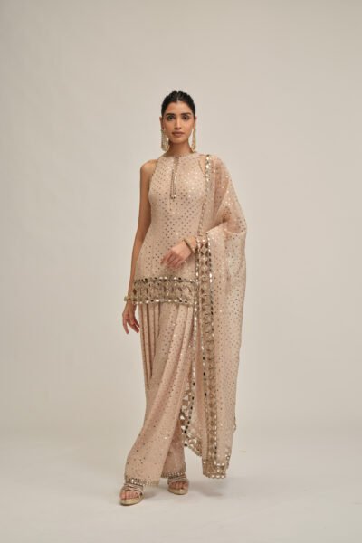 LIGHT BEIGE KURTA SALWAR SET