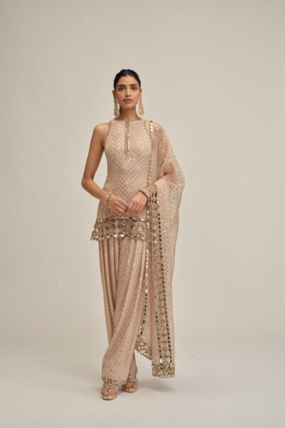 LIGHT BEIGE KURTA SALWAR SET