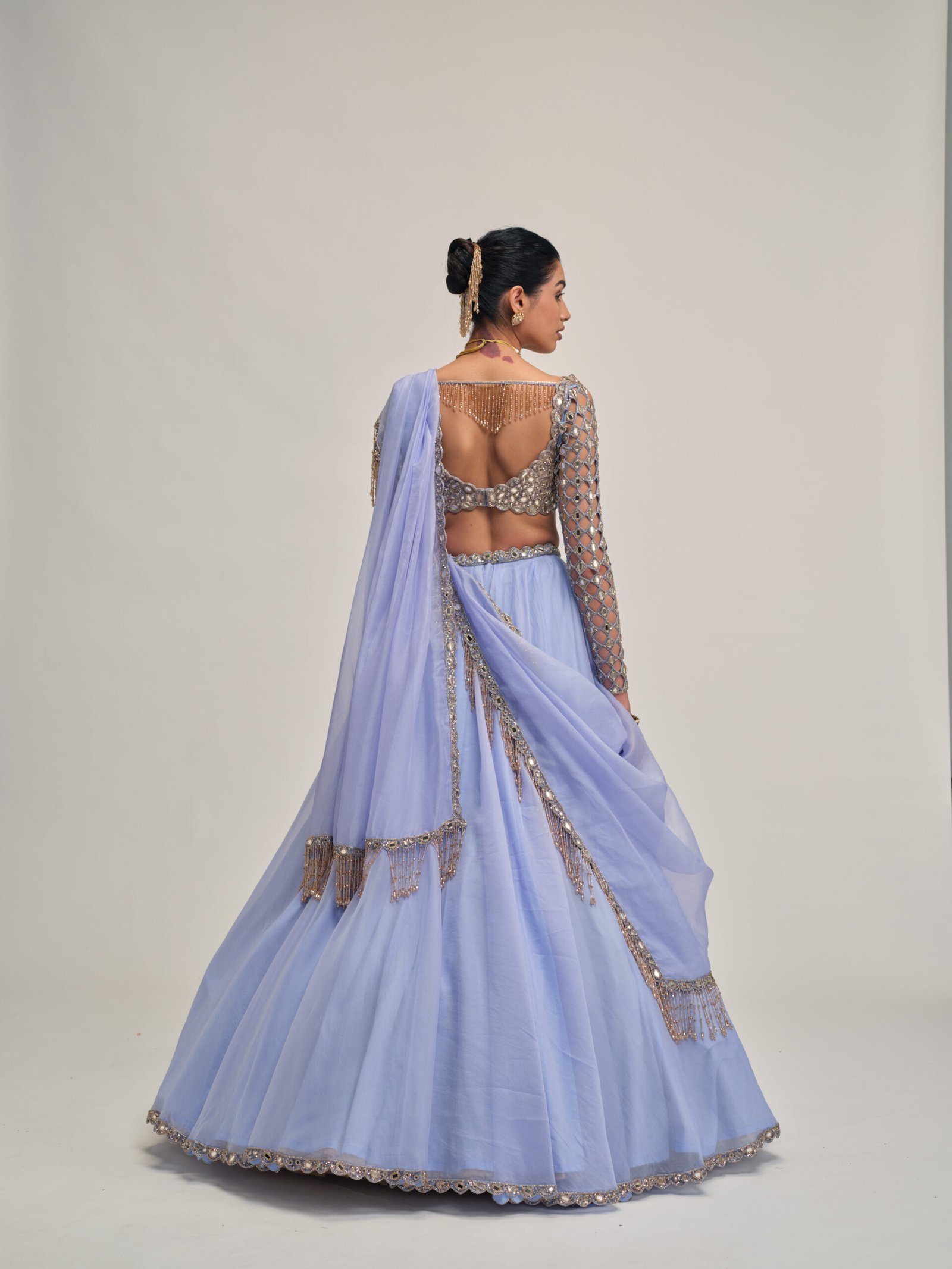 DEW BLUE LEHENGA SET - Image 4