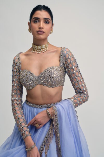 DEW BLUE LEHENGA SET