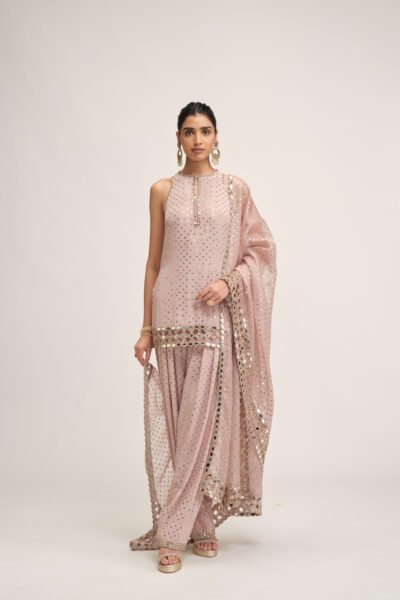 ASH PINK KURTA SALWAR SET