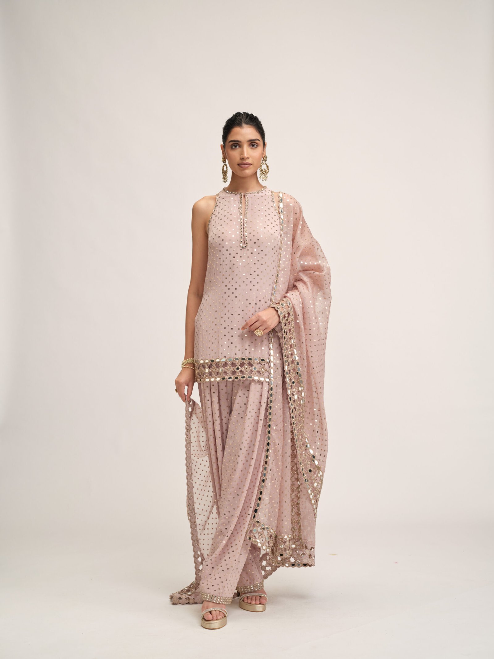 ASH PINK KURTA SALWAR SET